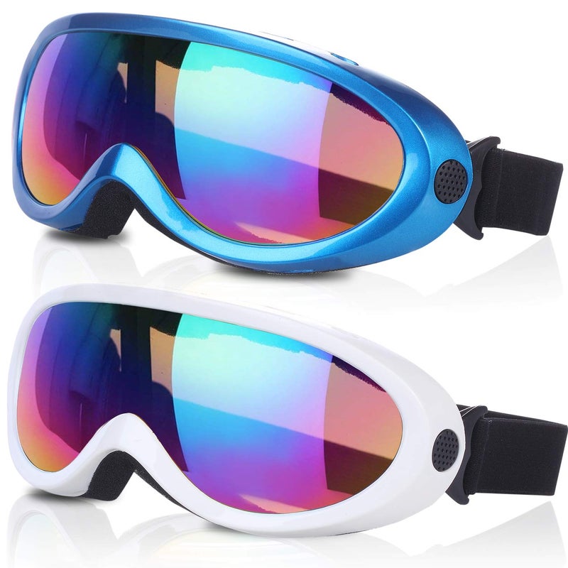 Rngeo Ski Goggles, Pack of 2, Snowboard Goggles for Kids, Boys & Girls, Youth, Men - Image 1